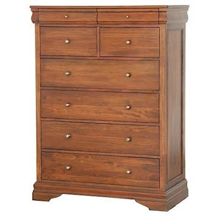 Transitional Solid Wood 8 Drawer Chest